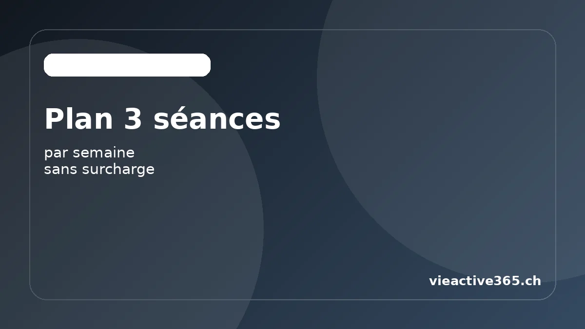 Plan simple : 3 séances par semaine, sans te compliquer la vie